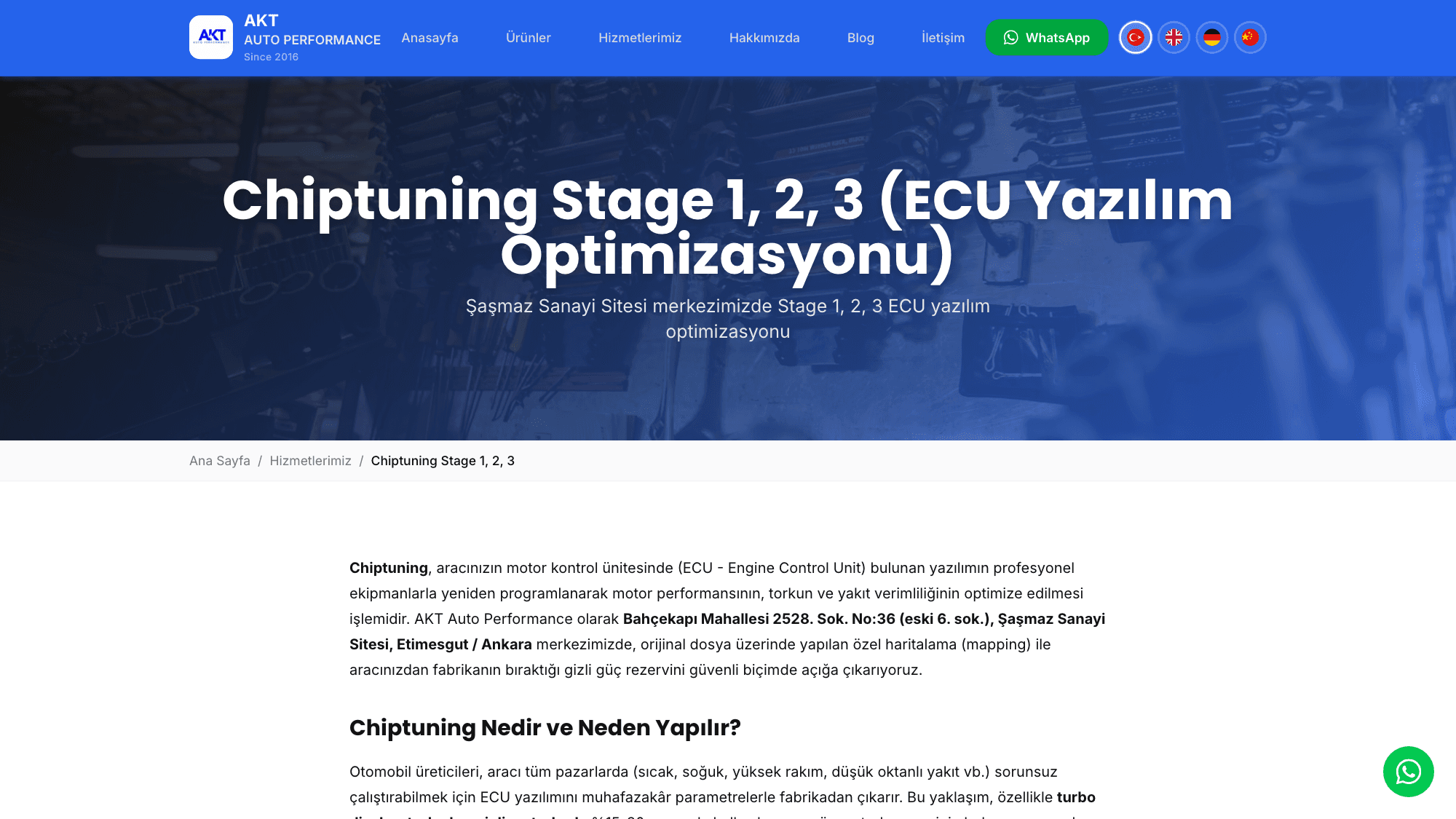 AKT Auto Performance - Egzoz, DPF ve Chiptuning Web Sitesi — görsel 2