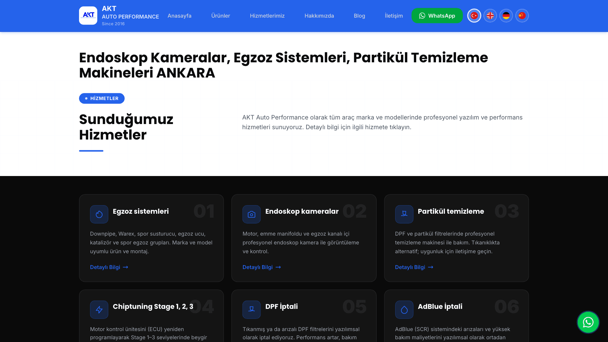 AKT Auto Performance - Egzoz, DPF ve Chiptuning Web Sitesi — görsel 1