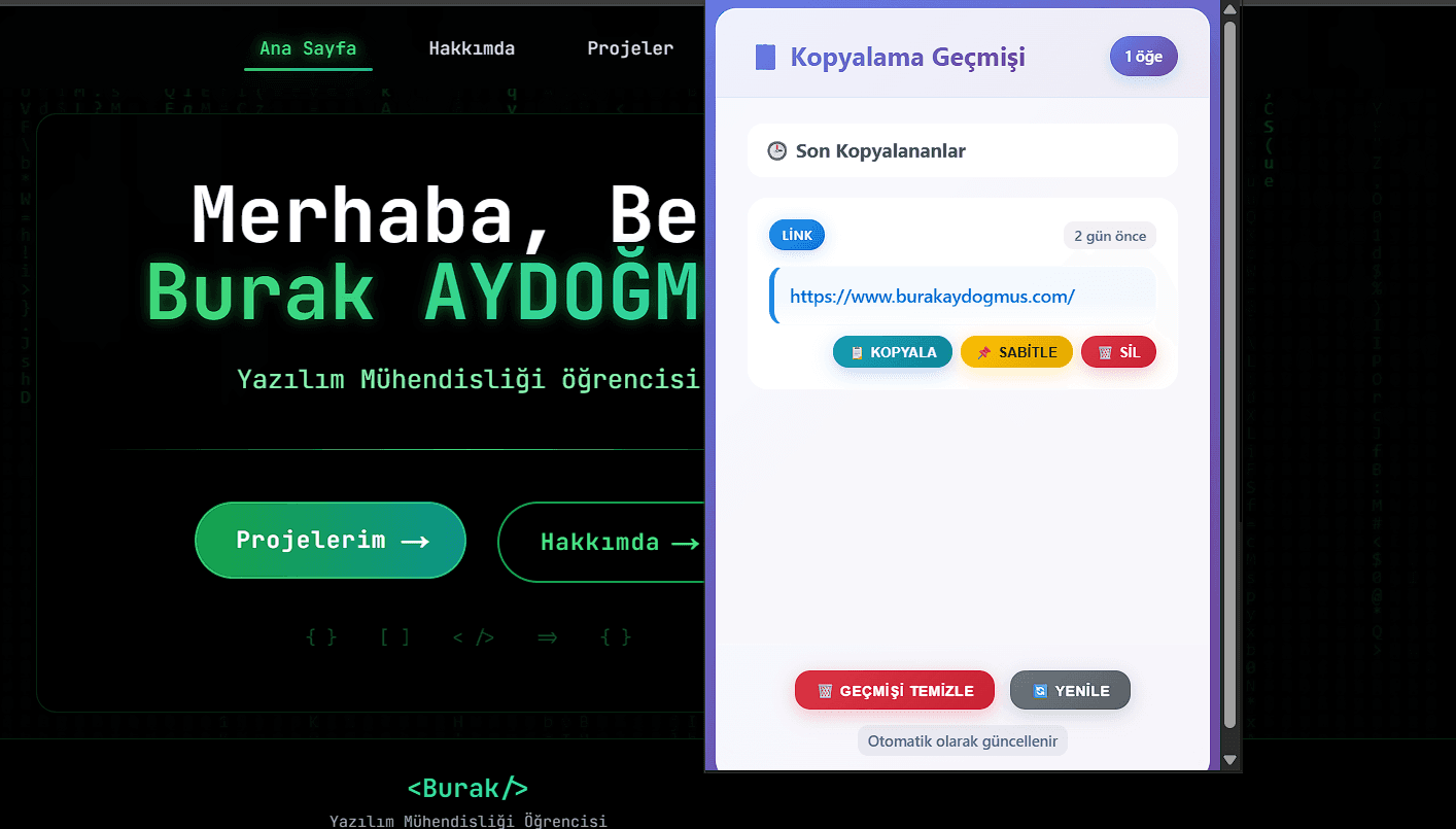 Akıllı Kopyalama Geçmişi Yöneticisi Chrome Uzantısı