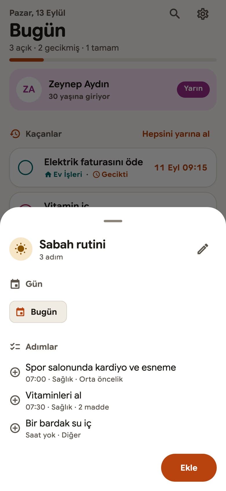 Günlük Hatırlatıcı - Mobil Uygulama — görsel 9