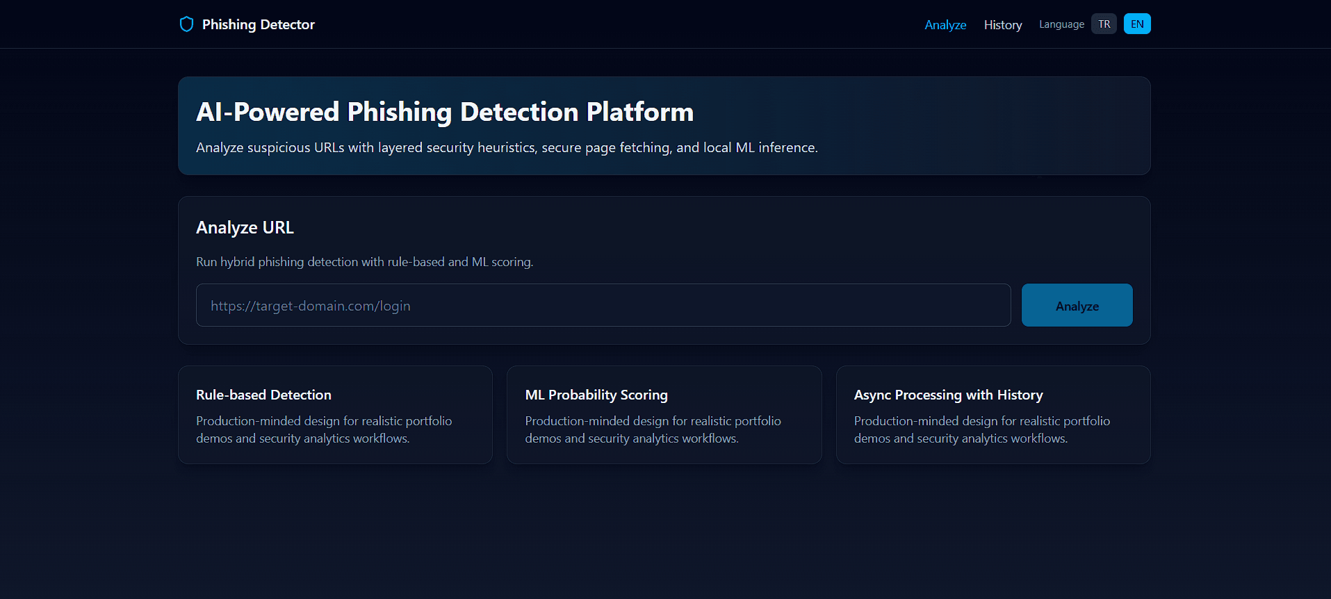 AI-Powered Phishing Detection Platform - Web Application