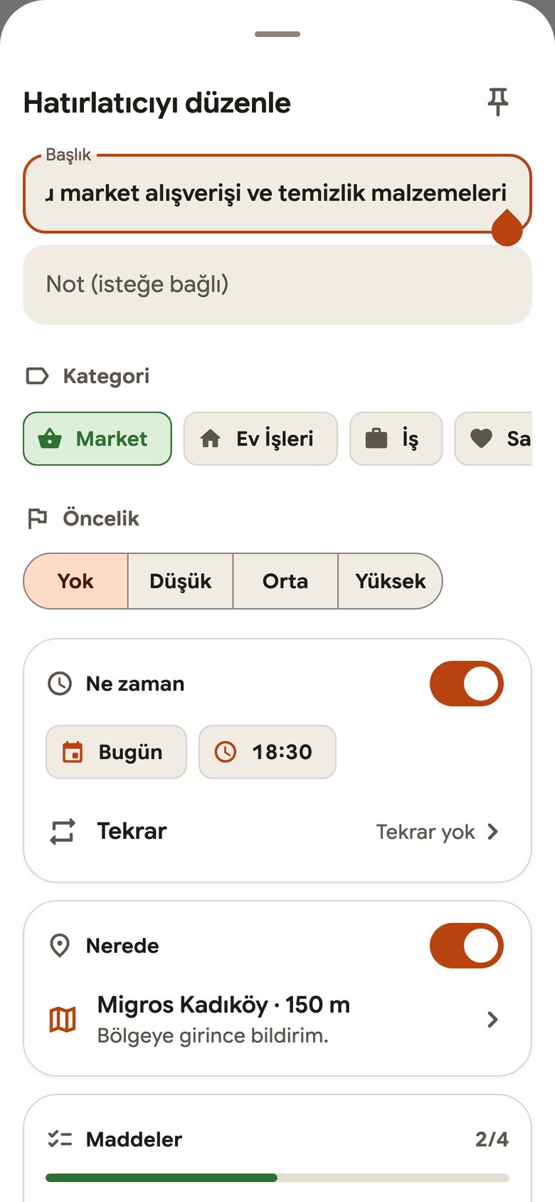 Günlük Hatırlatıcı - Mobil Uygulama — görsel 7, tam ekran