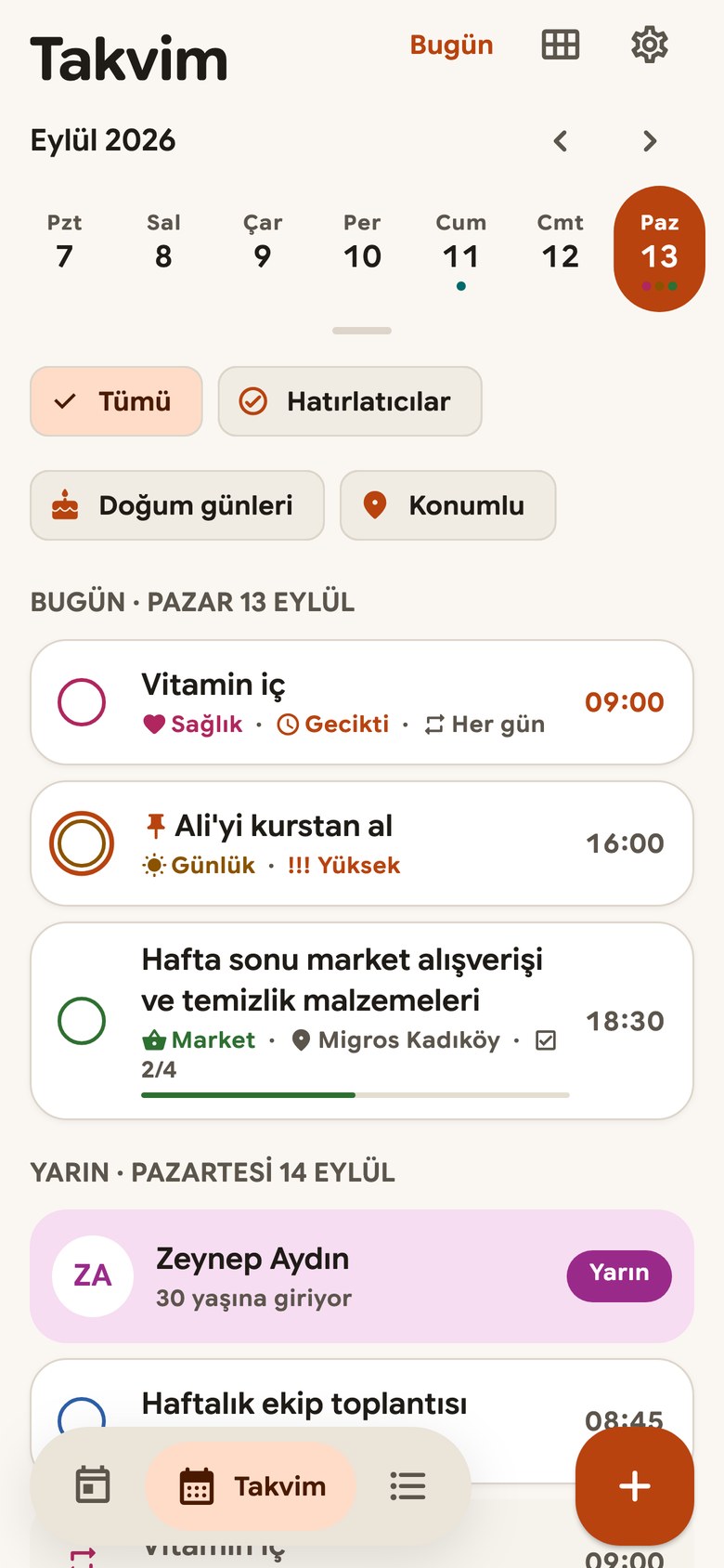 Günlük Hatırlatıcı - Mobil Uygulama — görsel 3, tam ekran