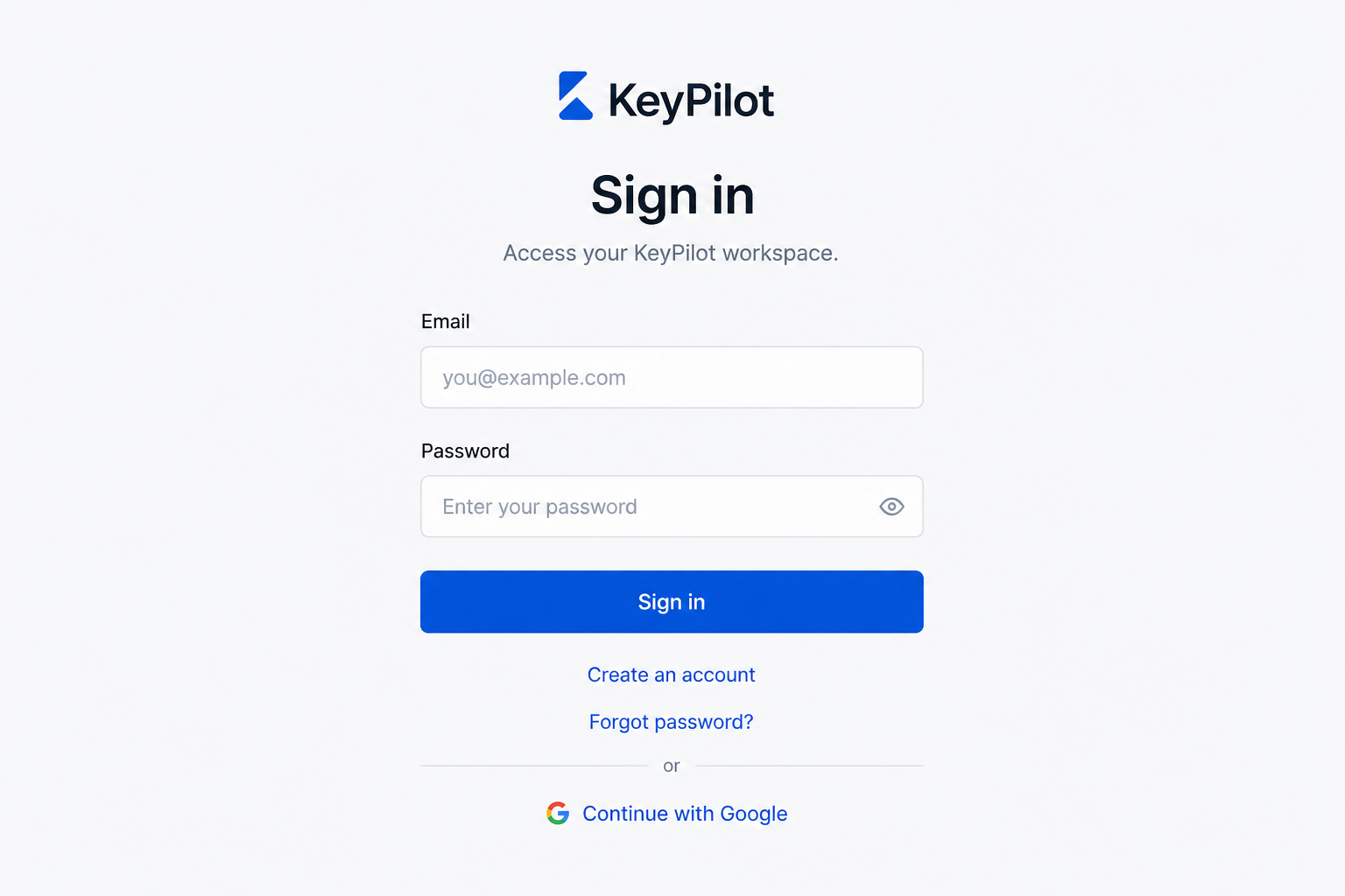 KeyPilot — görsel 1, tam ekran