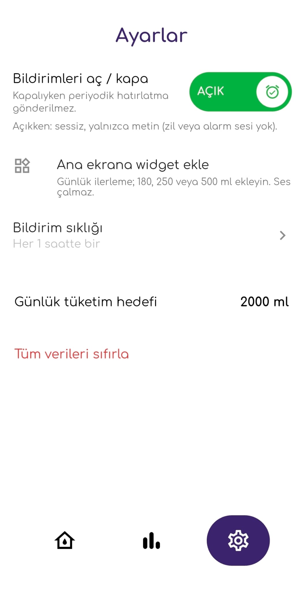 Su Hatırlatıcı -Mobil Uygulama — görsel 3, tam ekran